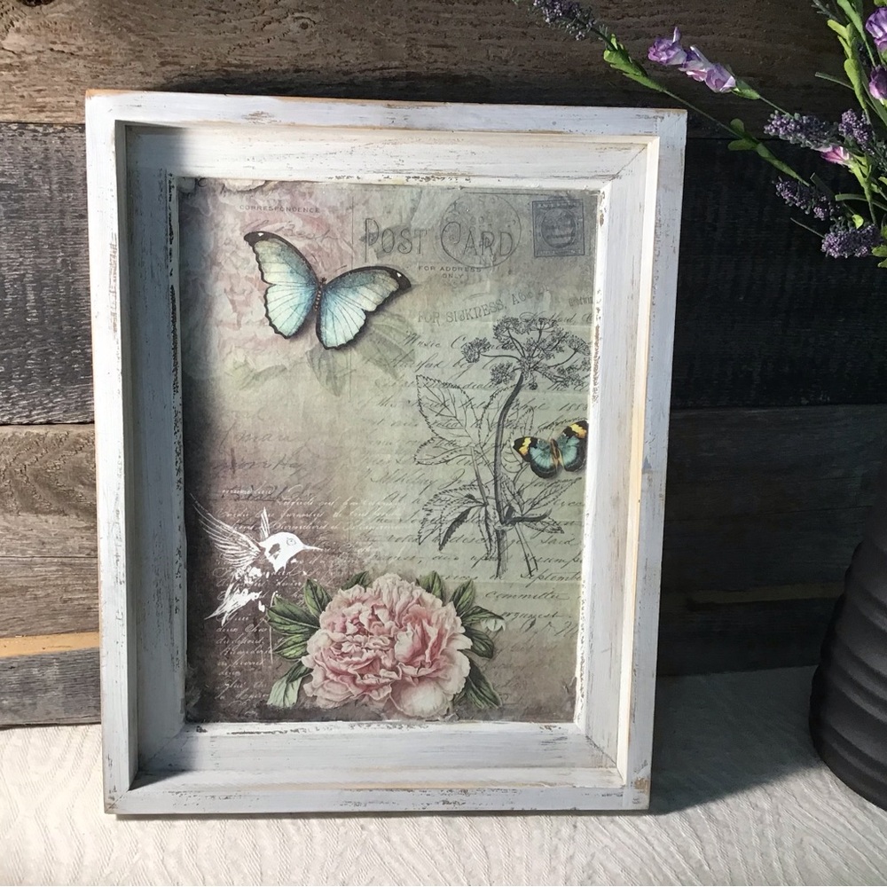 Upcycled Art to Botanical Butterfly Hummingbird – Shabby Chic Wall Decor